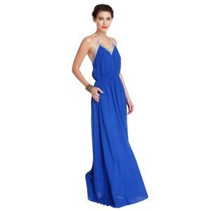 Re:Named Maxi Dress with Pockets Halter Top Royal Renamed Blue Small